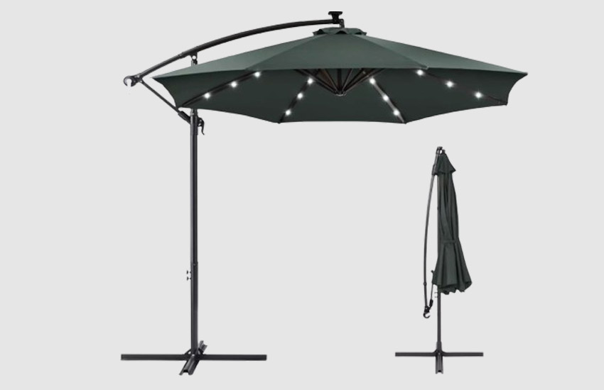 Best Choice's Solar Powered Aluminum Patio Umbrella