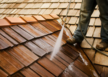 Pressure Washing Roof Shingles